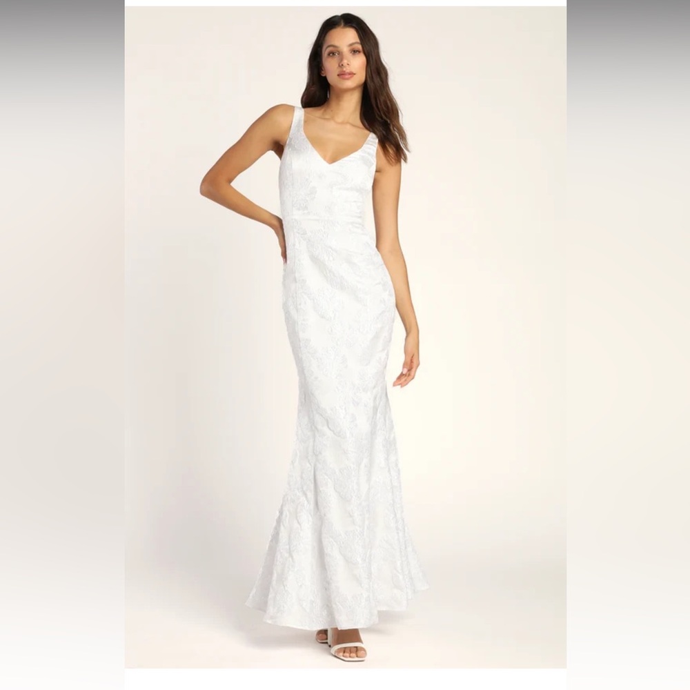 LuLus white wedding dress
